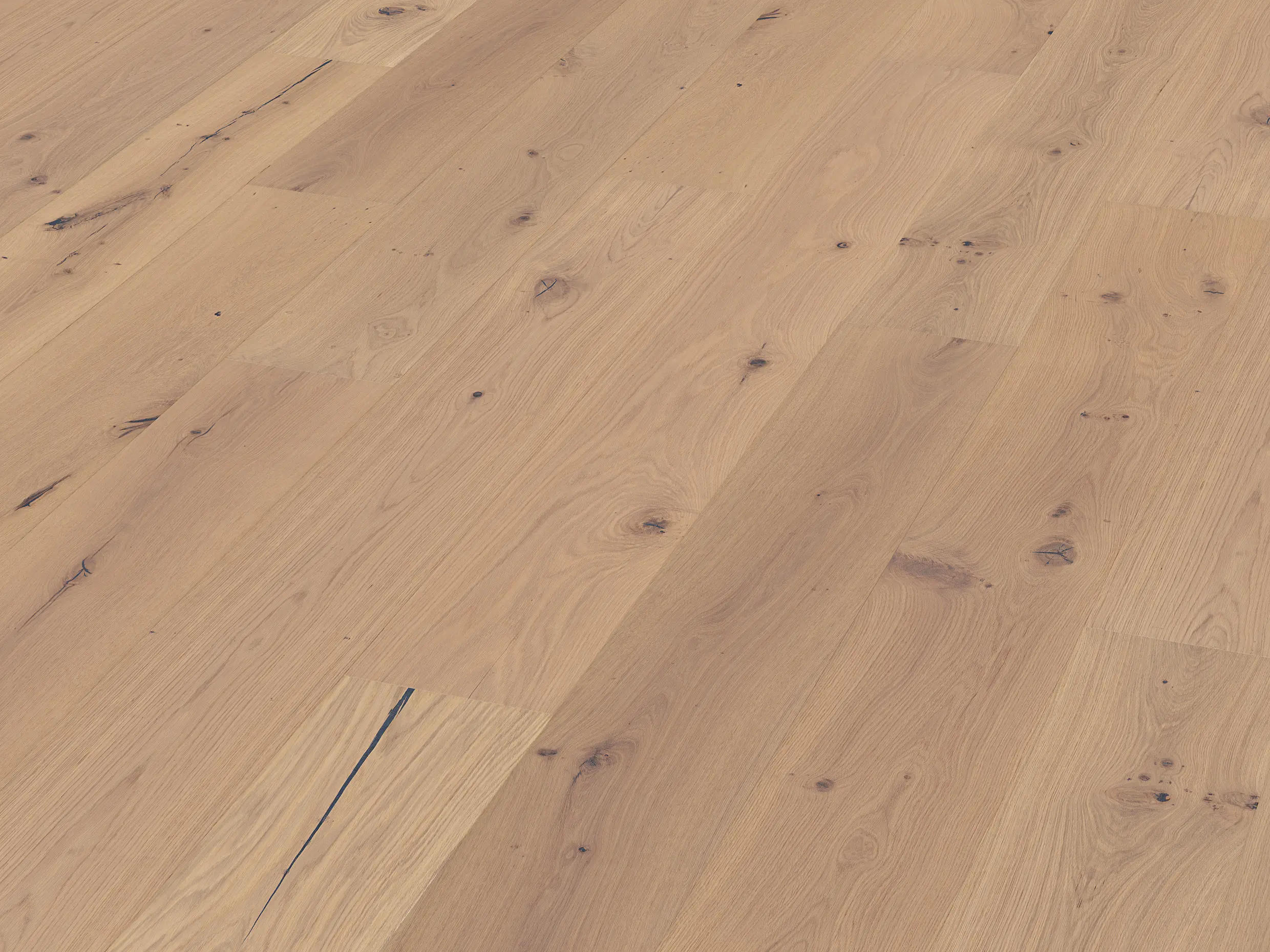 Landhausdiele Eiche Parkett weiß geölt lebhaft Woodbase Davos – Bild 3