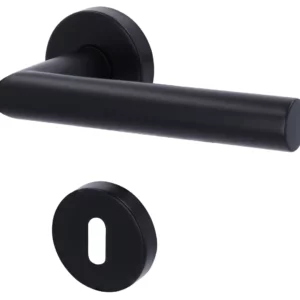 Drücker Edelstahl schwarz Buntbart