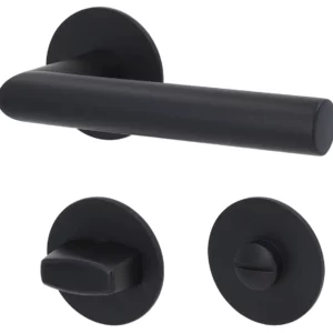 Drücker Edelstahl schwarz WC