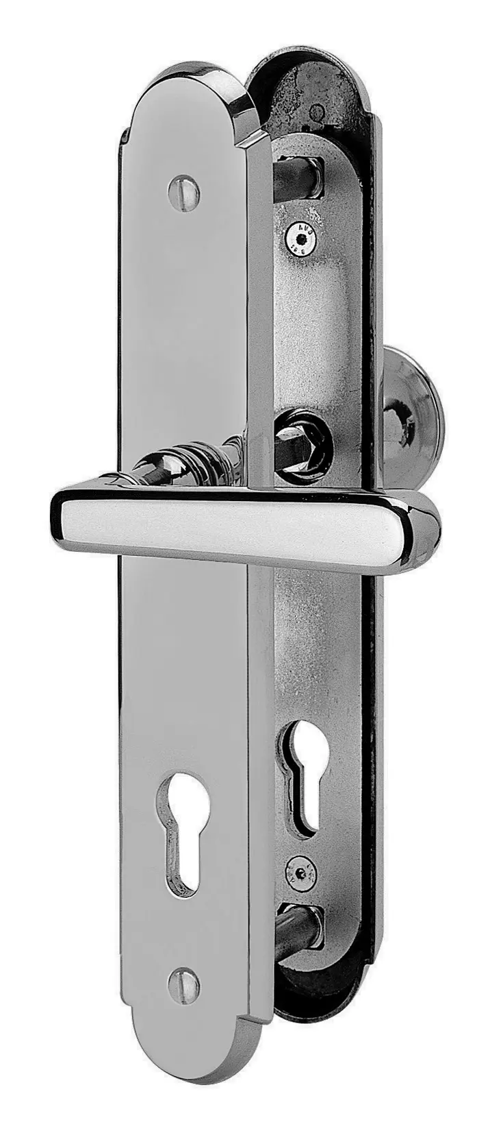 Sicherheitsbeschlag Vienna Chrom poliert Knopf/Drücker