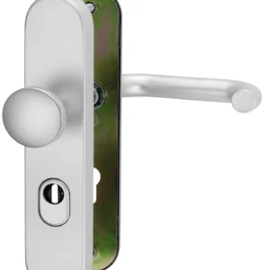 Sicherheitsbeschlag Titan Alu-Silber Knopf/Drücker mit Kernziehschutz