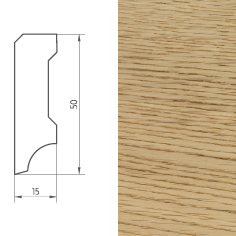 Sockelleiste SP 50 Eiche natur massiv