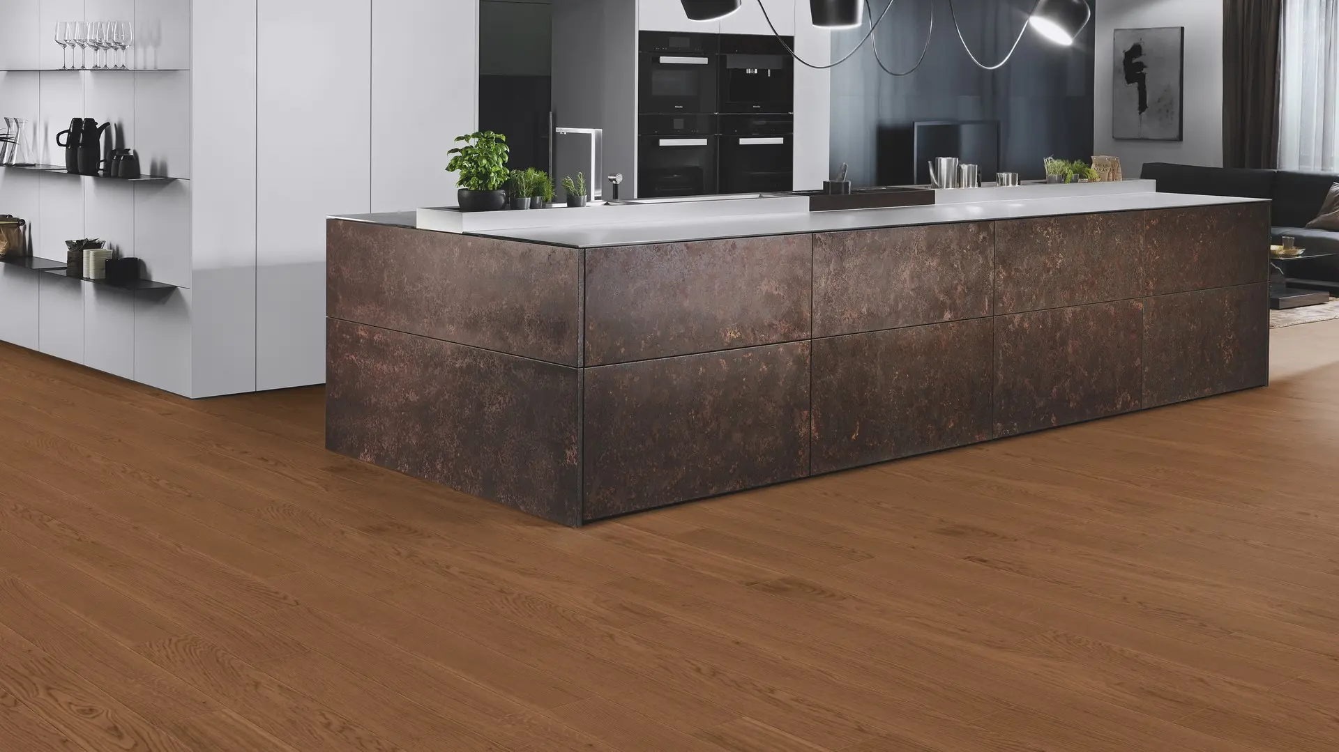 Weitzer Parkett Diele 1000 Eiche Amber ruhig Französisch Fischgrät 60° ProVital finish (geölt)