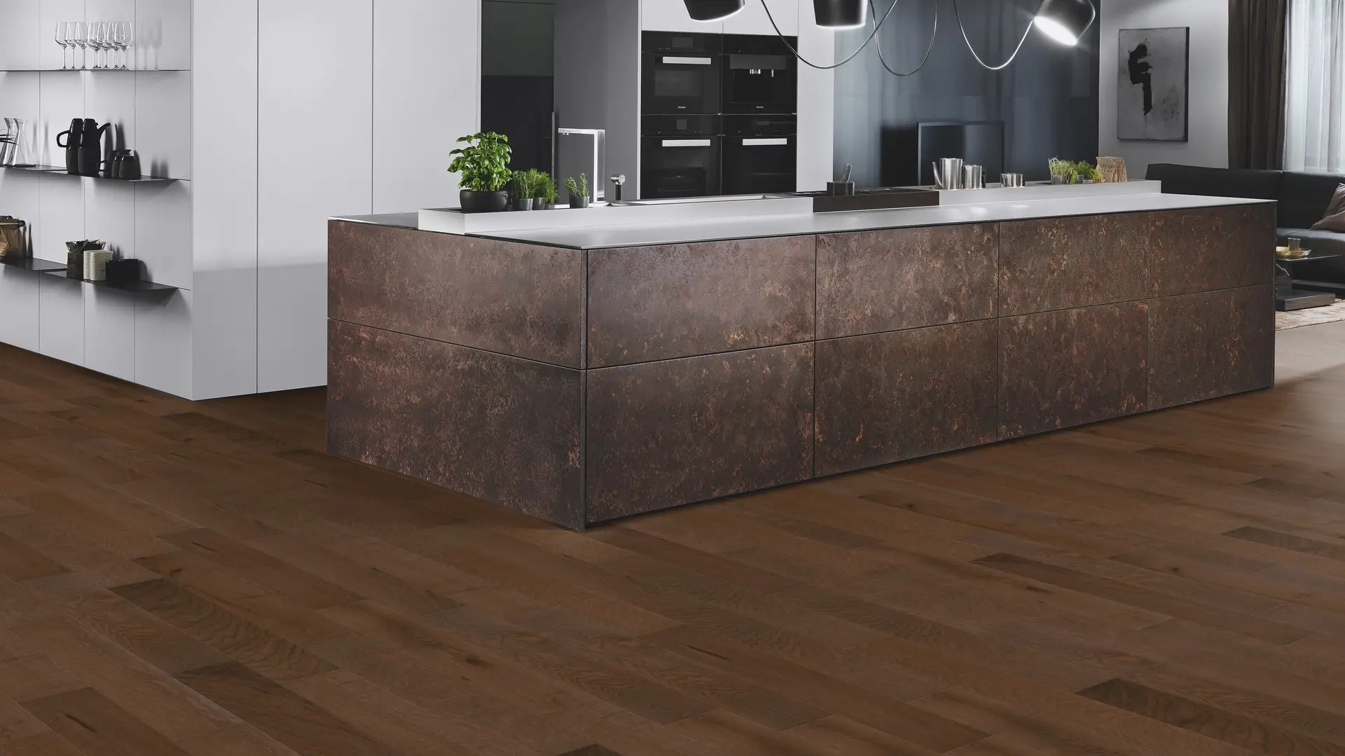 Weitzer Parkett Stab 750 Eiche Havanna lebhaft bunt Französisch Fischgrät 45° ProVital finish (geölt)