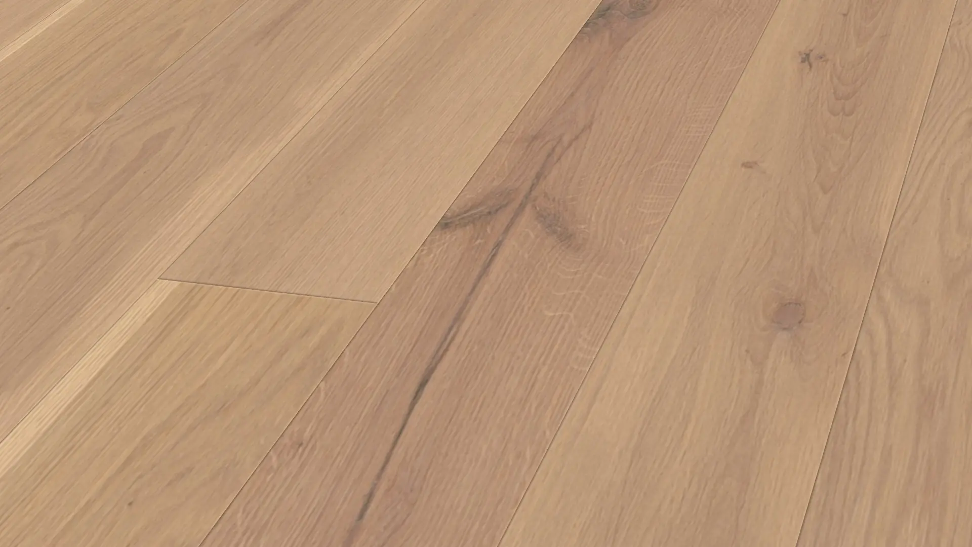 Weitzer Parkett Diele 1800 Eiche Kaschmir wild bunt ProActive+ (lackiert) – Bild 2