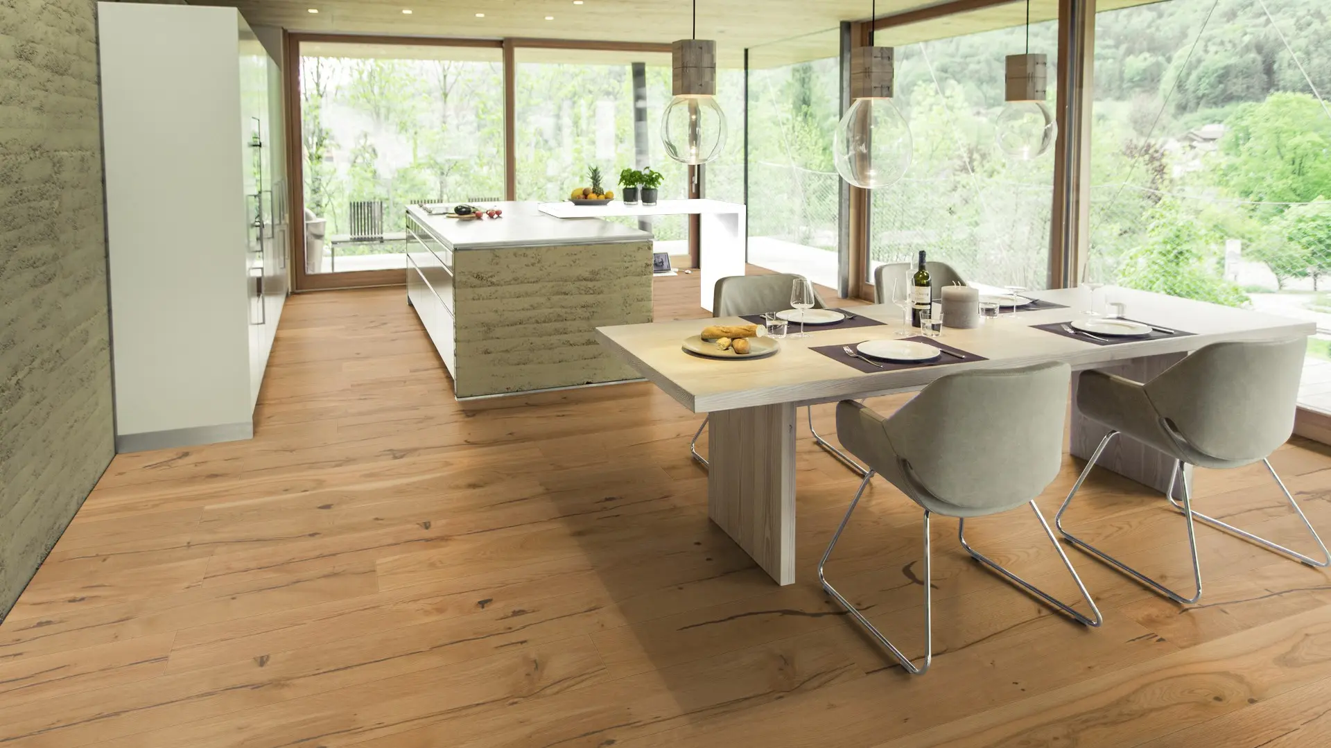 Weitzer Parkett Diele 1800 Eiche Natur wild bunt ProVital finish (geölt) – Bild 5