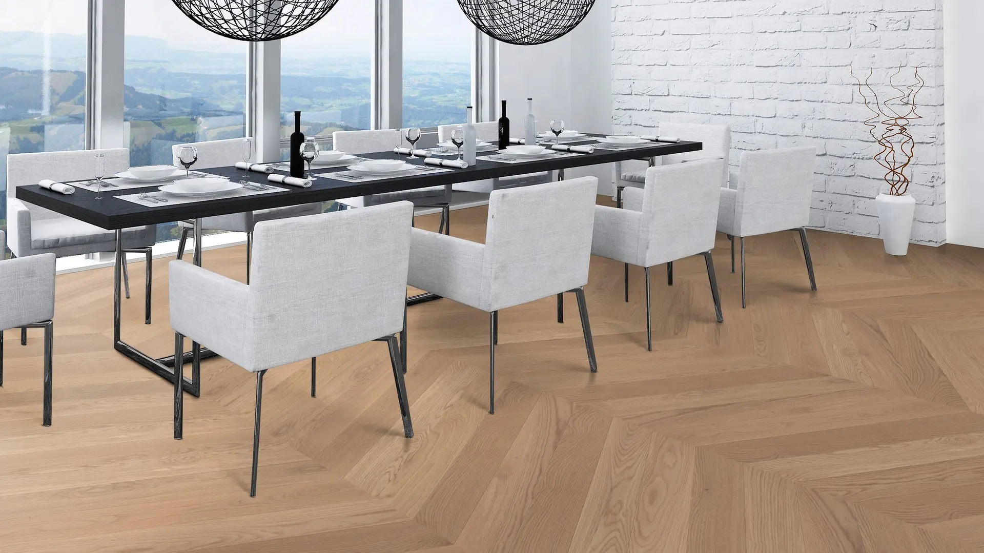 Weitzer Parkett Diele 1000 Eiche Kaschmir ruhig Französisch Fischgrät 60° ProVital finish (geölt) – Bild 5