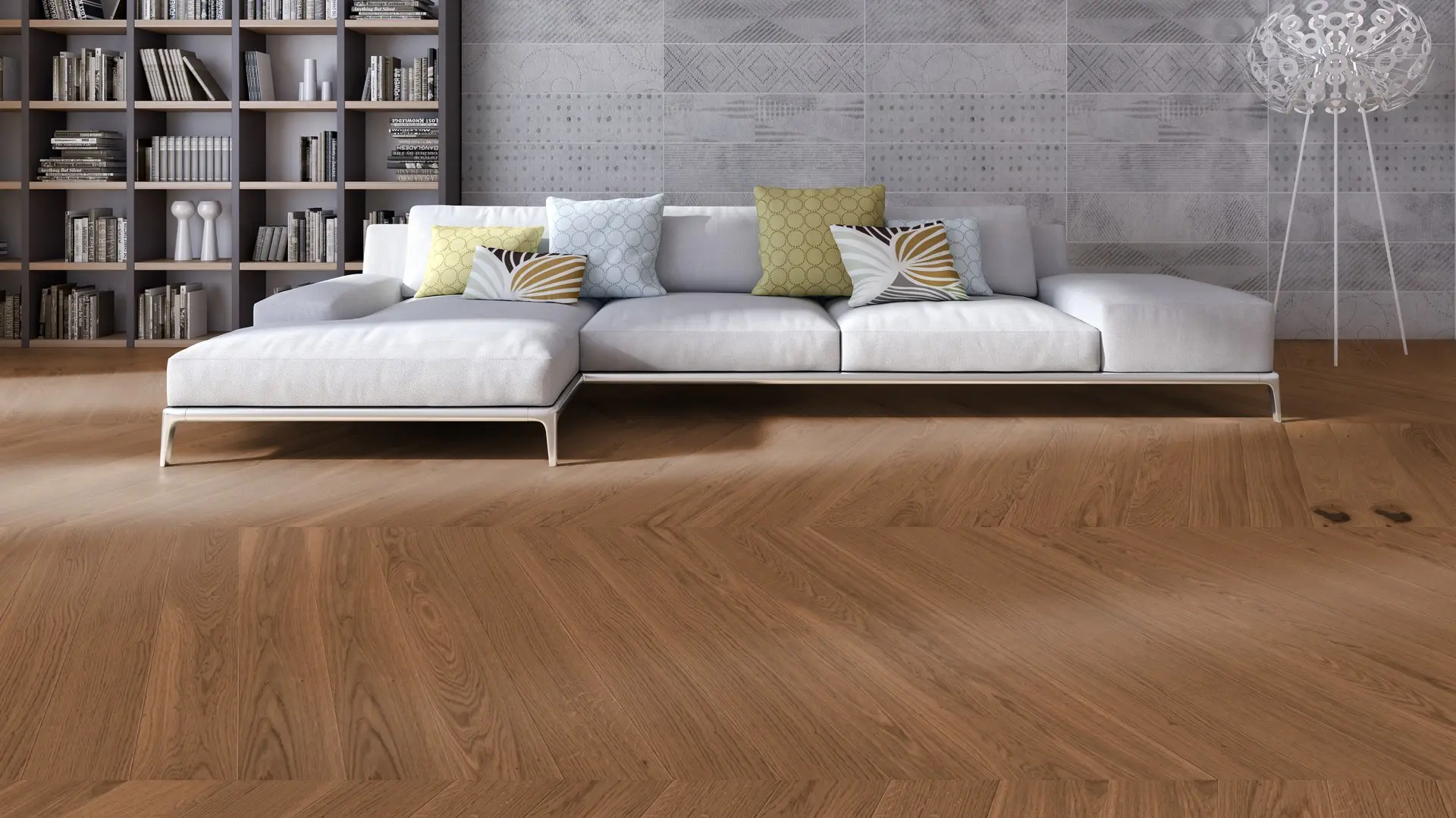 Weitzer Parkett Diele 1000 Eiche Amber ruhig Französisch Fischgrät 60° ProVital finish (geölt) – Bild 3