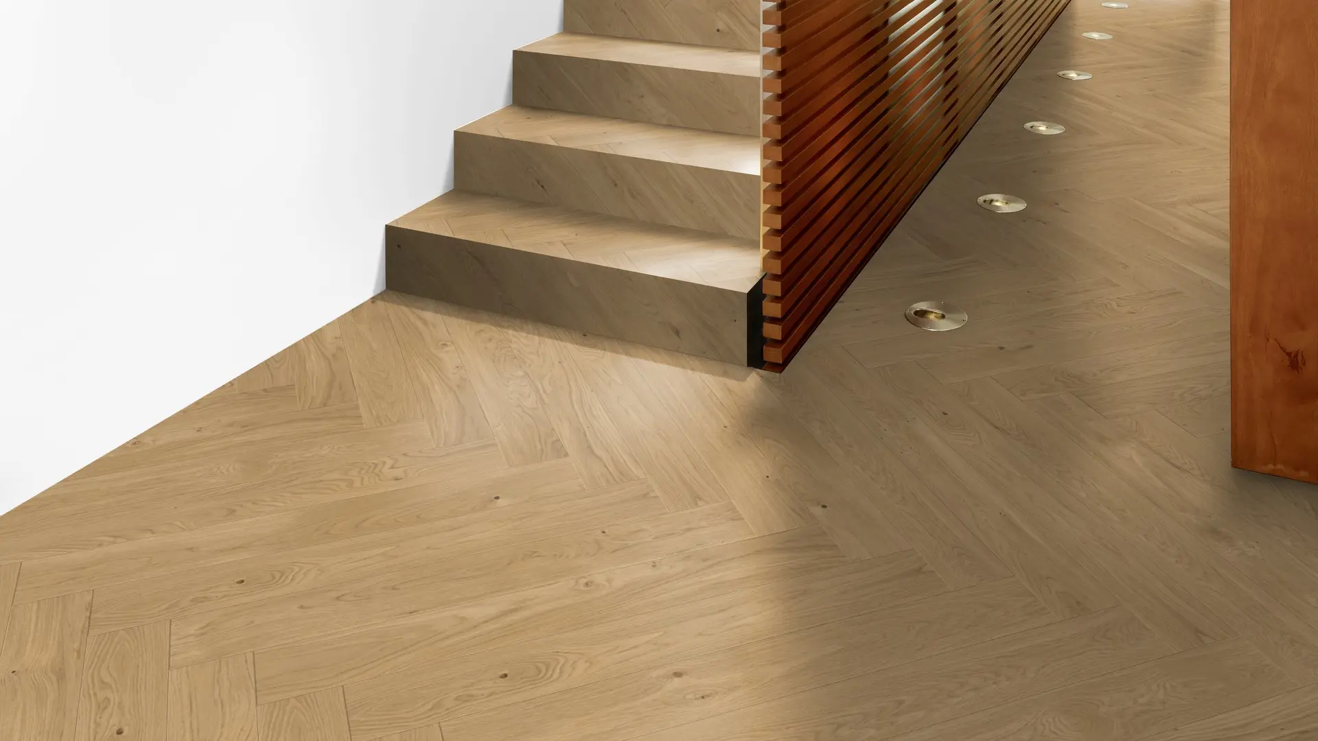 Weitzer Parkett Diele 1000 Eiche Pure lebhaft Fischgrät 90° ProVital finish (geölt) – Bild 7