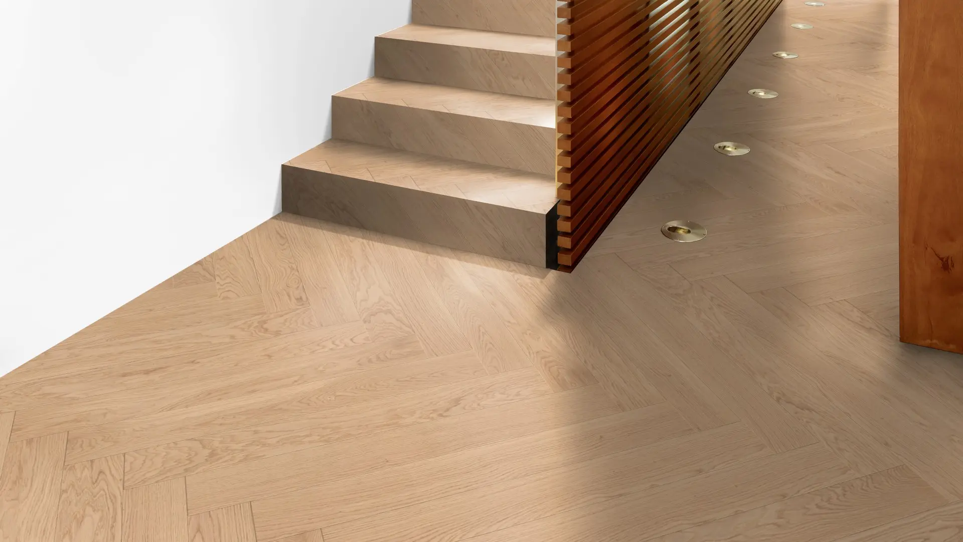Weitzer Parkett Diele 1000 Eiche Pure ruhig Fischgrät 90° ProVital finish (geölt) – Bild 7
