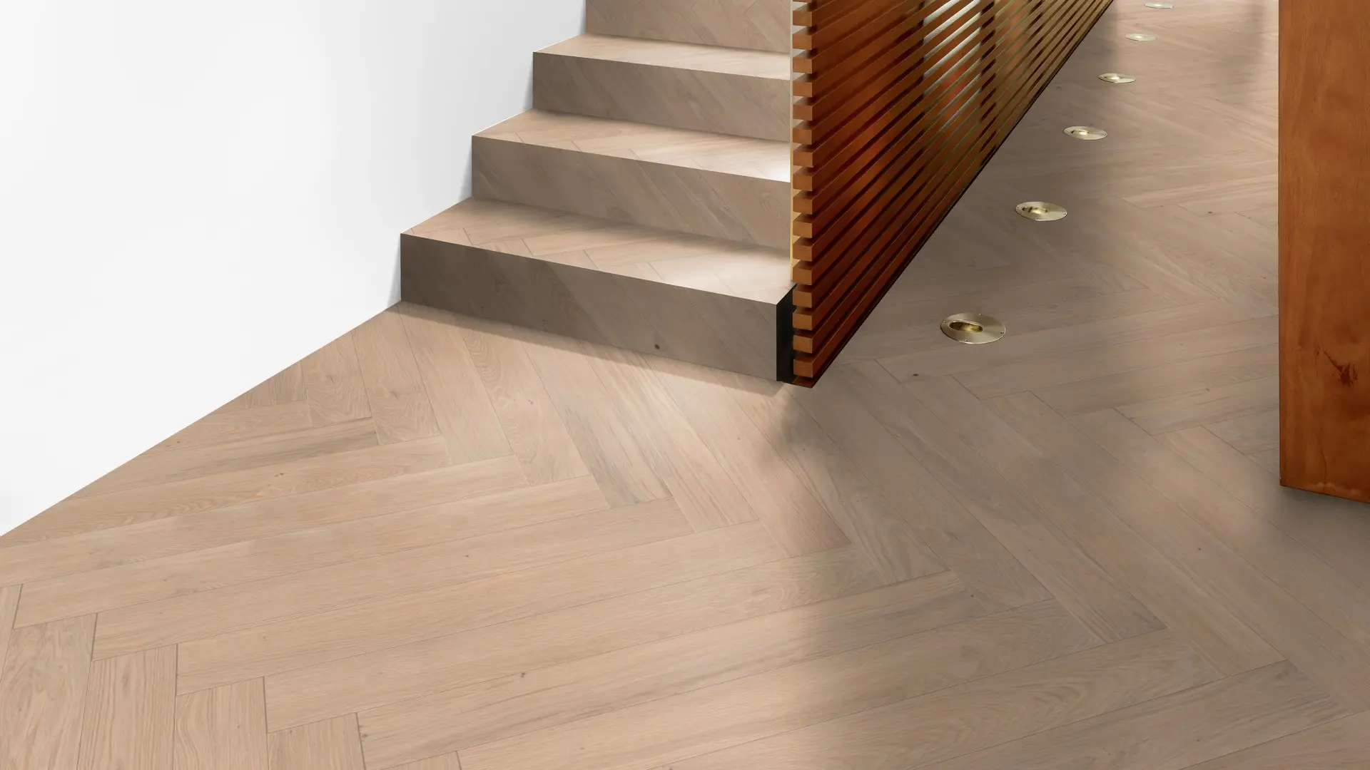 Weitzer Parkett Diele 1000 Eiche Kaschmir lebhaft Fischgrät 90° ProVital finish (geölt) – Bild 6
