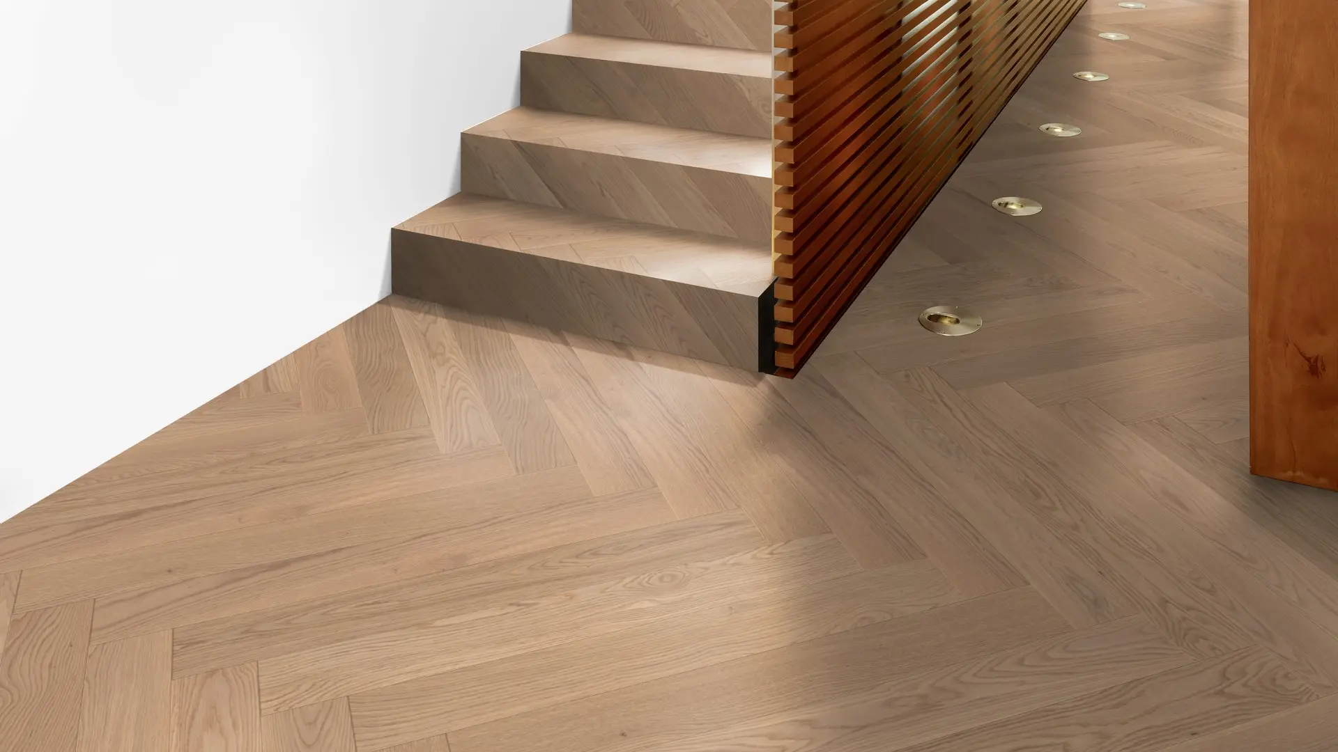 Weitzer Parkett Diele 1000 Eiche Kaschmir ruhig Fischgrät 90° ProVital finish (geölt) – Bild 6