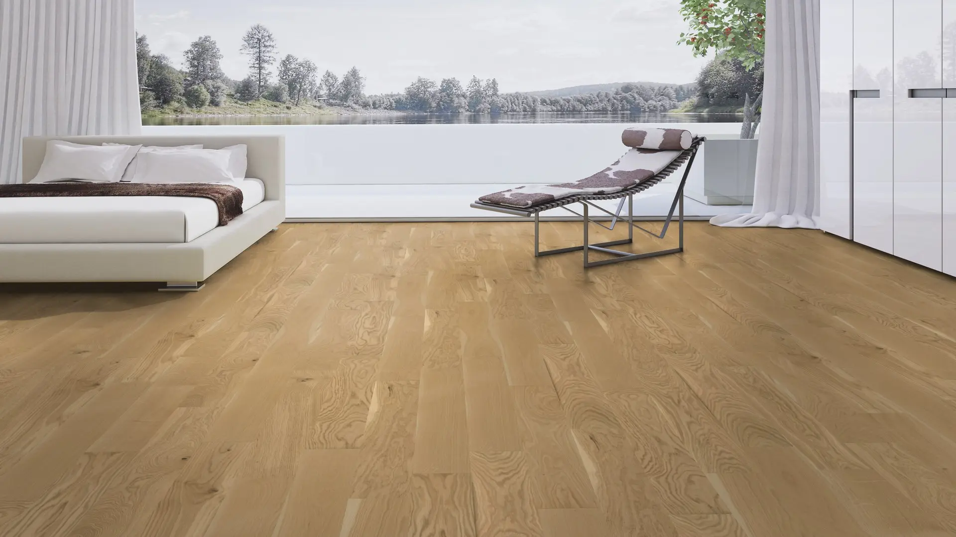 Weitzer Parkett Diele 1000 Eiche Pure lebhaft bunt ProActive+ (lackiert) – Bild 4