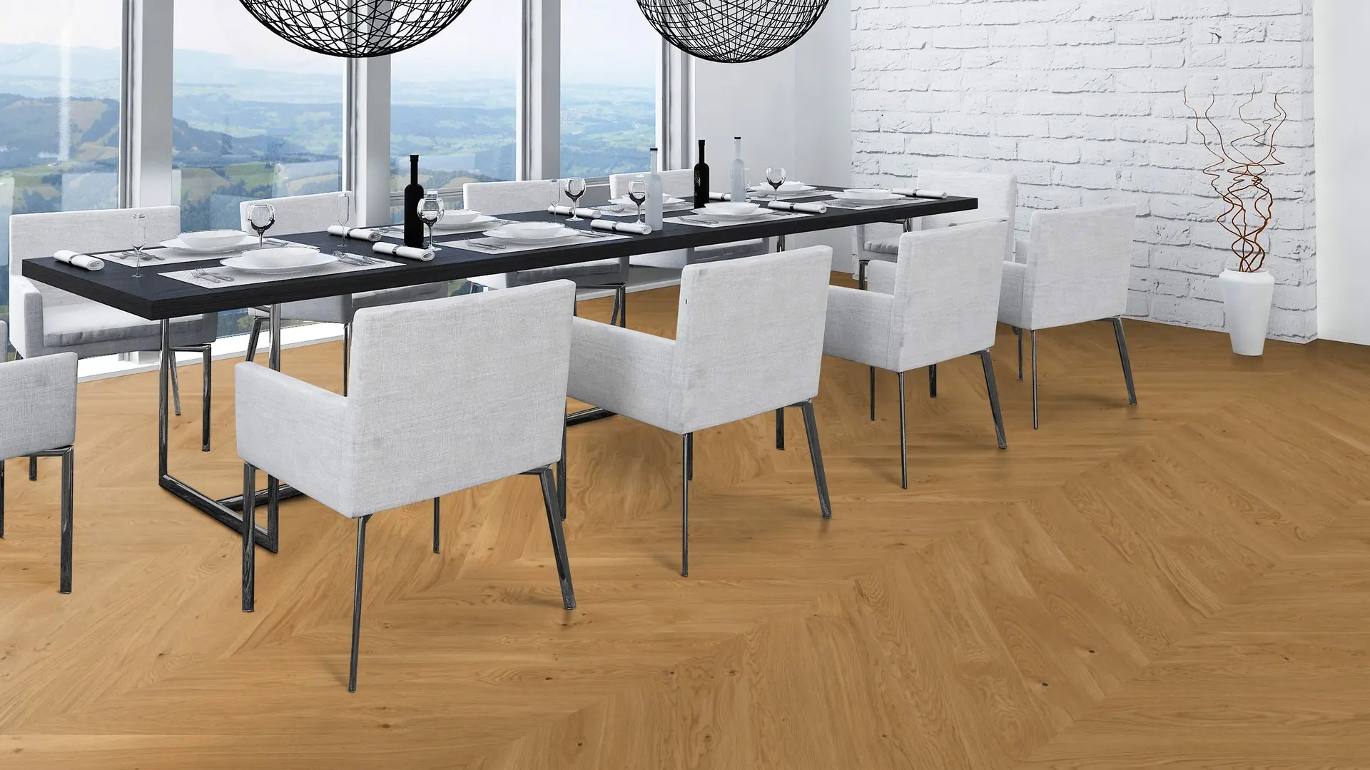 Weitzer Parkett Diele 1000 Eiche Natur lebhaft Französisch Fischgrät 45° ProVital finish (geölt) – Bild 6
