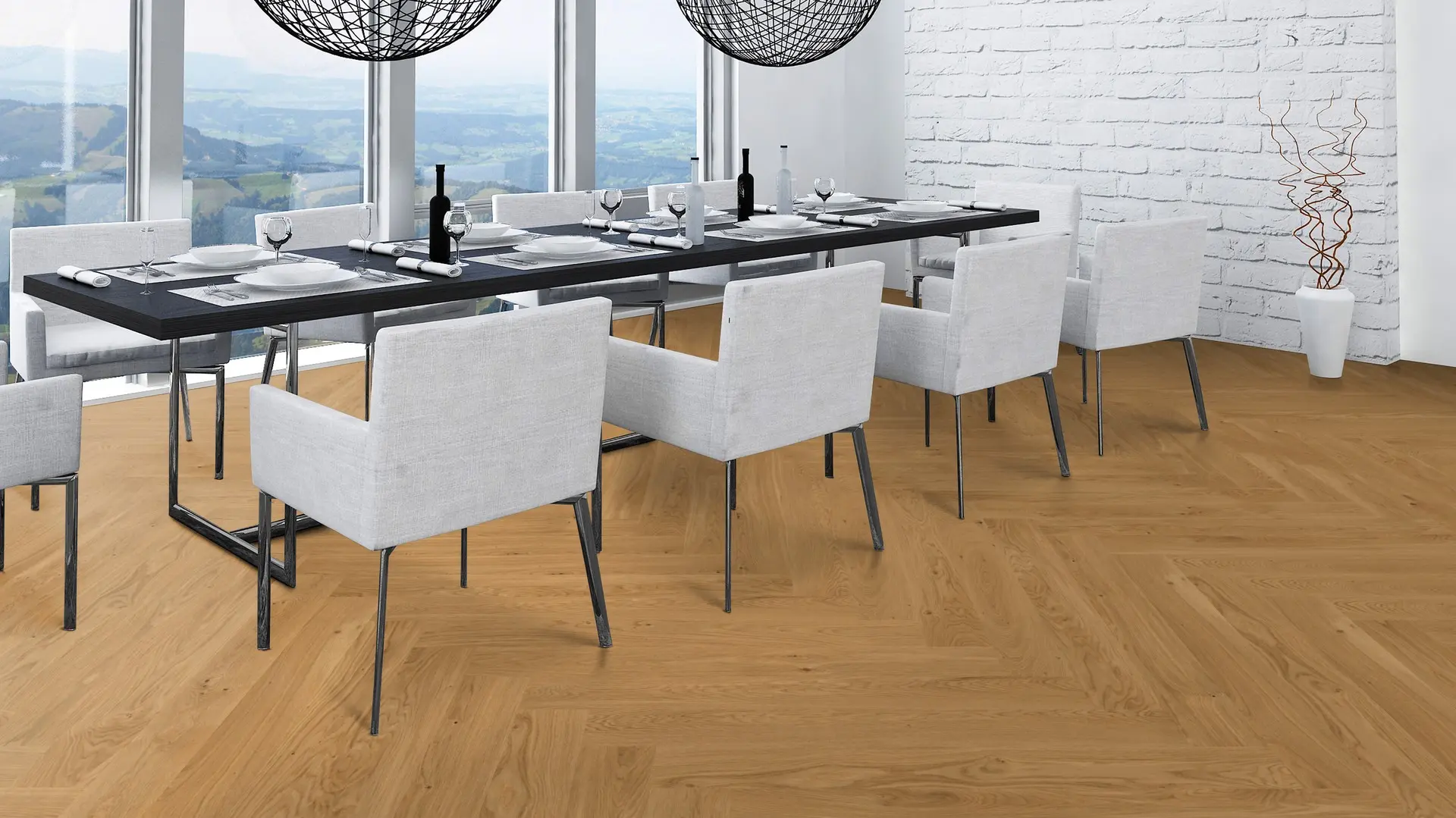 Weitzer Parkett Diele 1000 Eiche Natur lebhaft Fischgrät 90° ProVital finish (geölt) – Bild 6