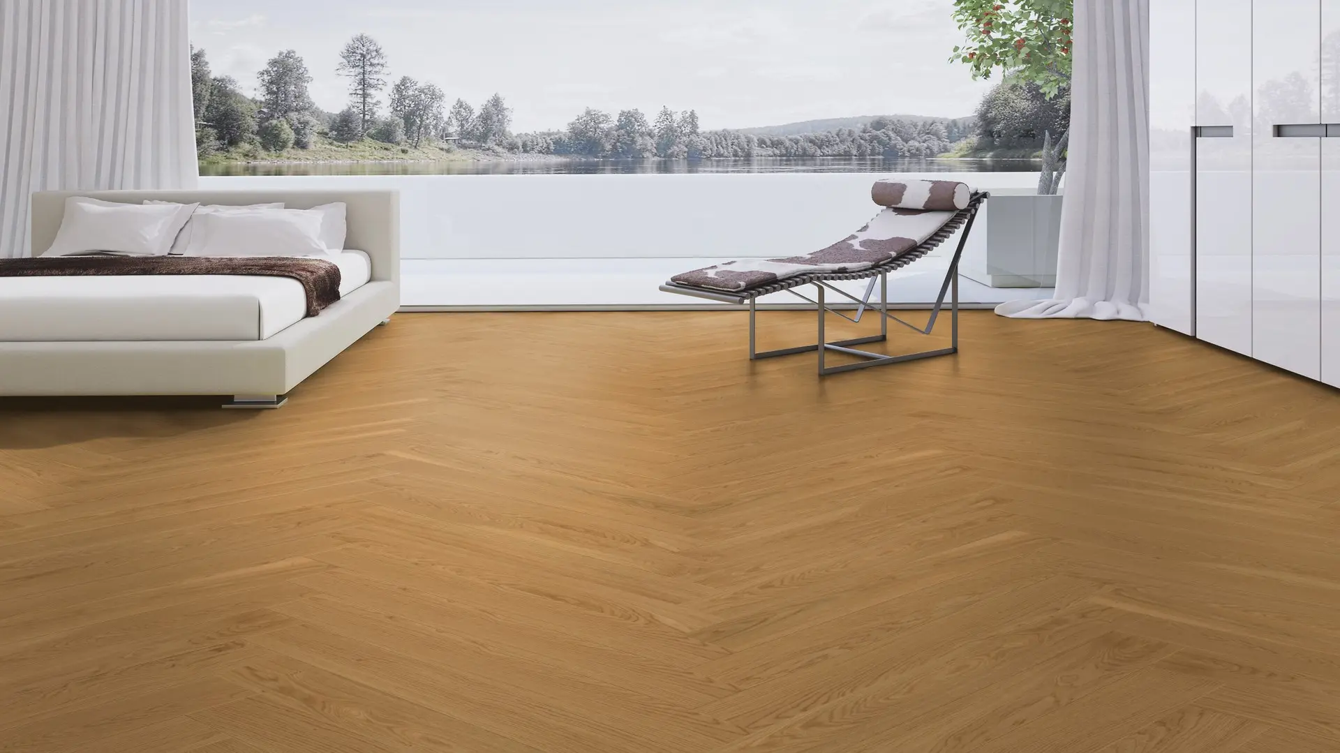 Weitzer Parkett Diele 1000 Eiche Natur ruhig Fischgrät 90° ProVital finish (geölt) – Bild 4
