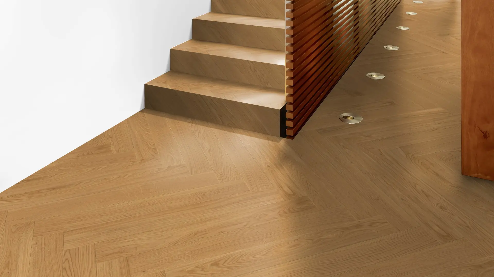 Weitzer Parkett Diele 1000 Eiche Natur ruhig Fischgrät 90° ProVital finish (geölt) – Bild 7