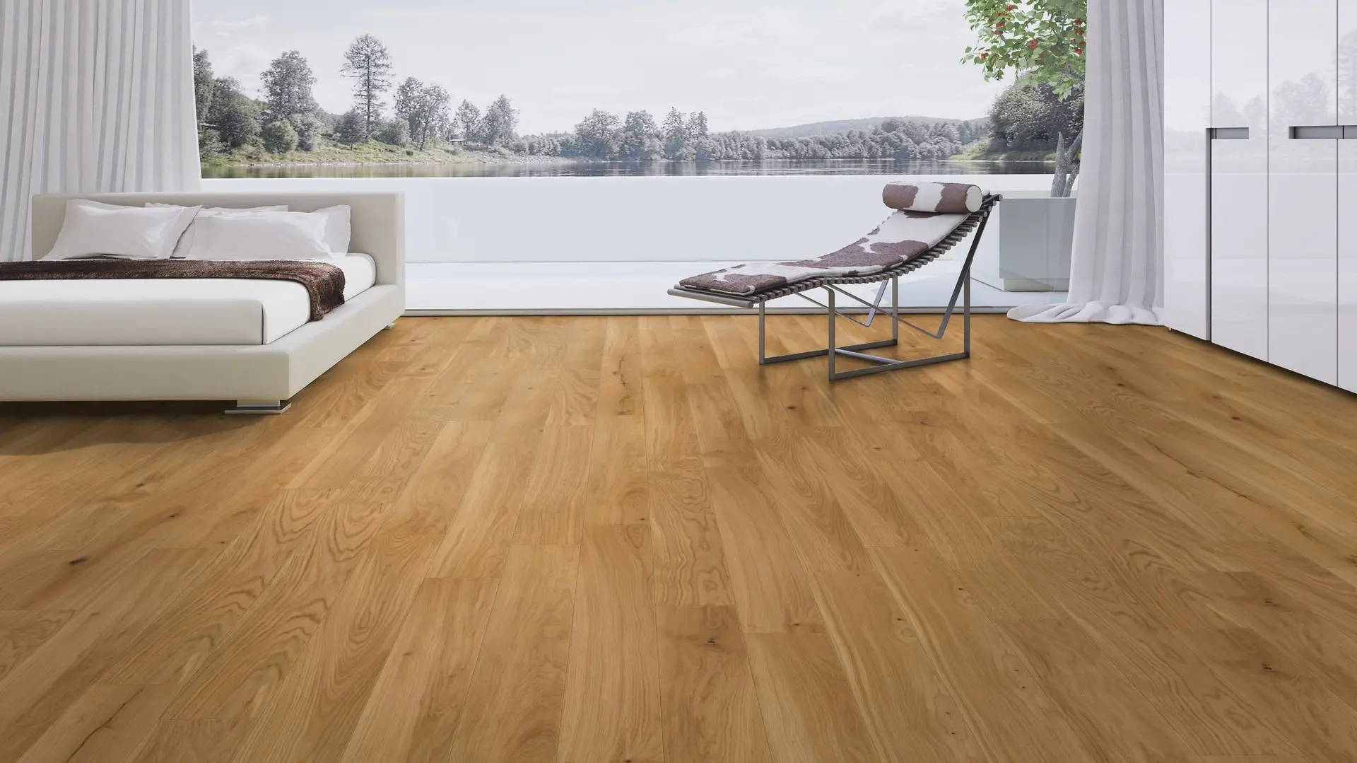 Weitzer Parkett Diele 1400 Eiche Natur lebhaft ProActive+ (lackiert) – Bild 4