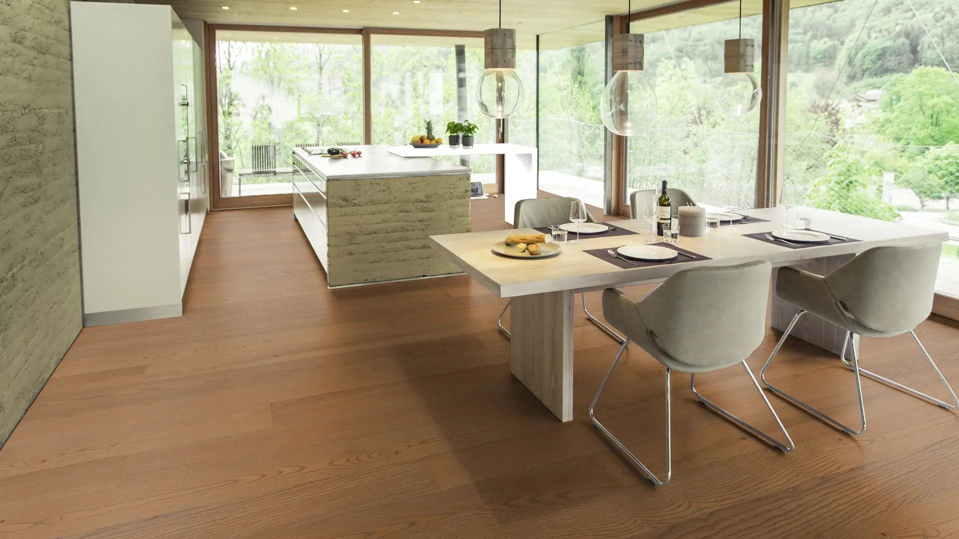 Weitzer Parkett Diele 1800 Esche Amber lebhaft bunt ProActive+ (lackiert) – Bild 5