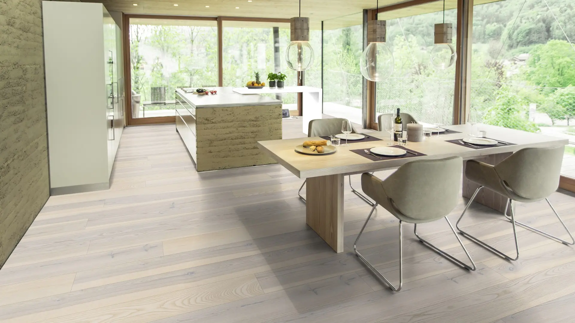 Weitzer Parkett Diele 1800 Esche Polar lebhaft bunt ProActive+ (lackiert) – Bild 5