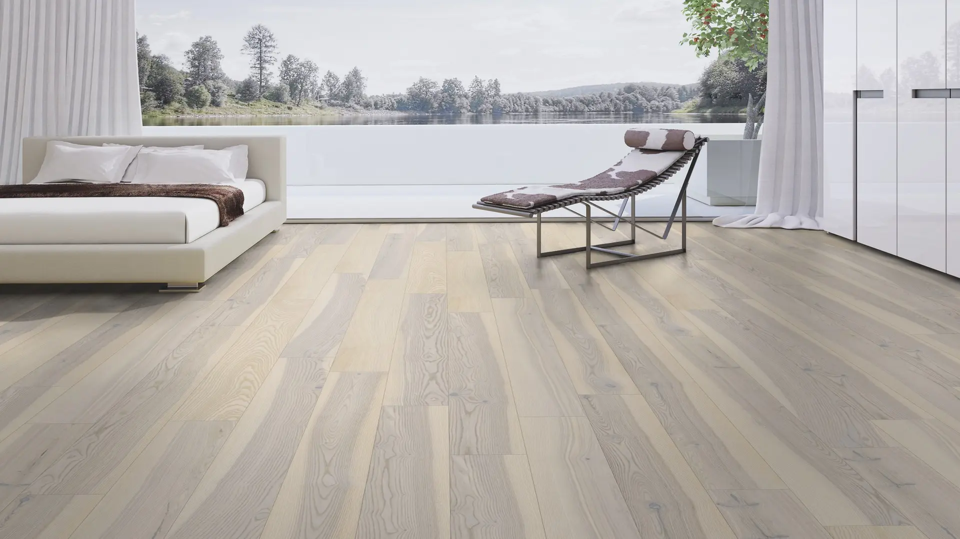Weitzer Parkett Diele 1800 Esche Polar lebhaft bunt ProActive+ (lackiert) – Bild 4