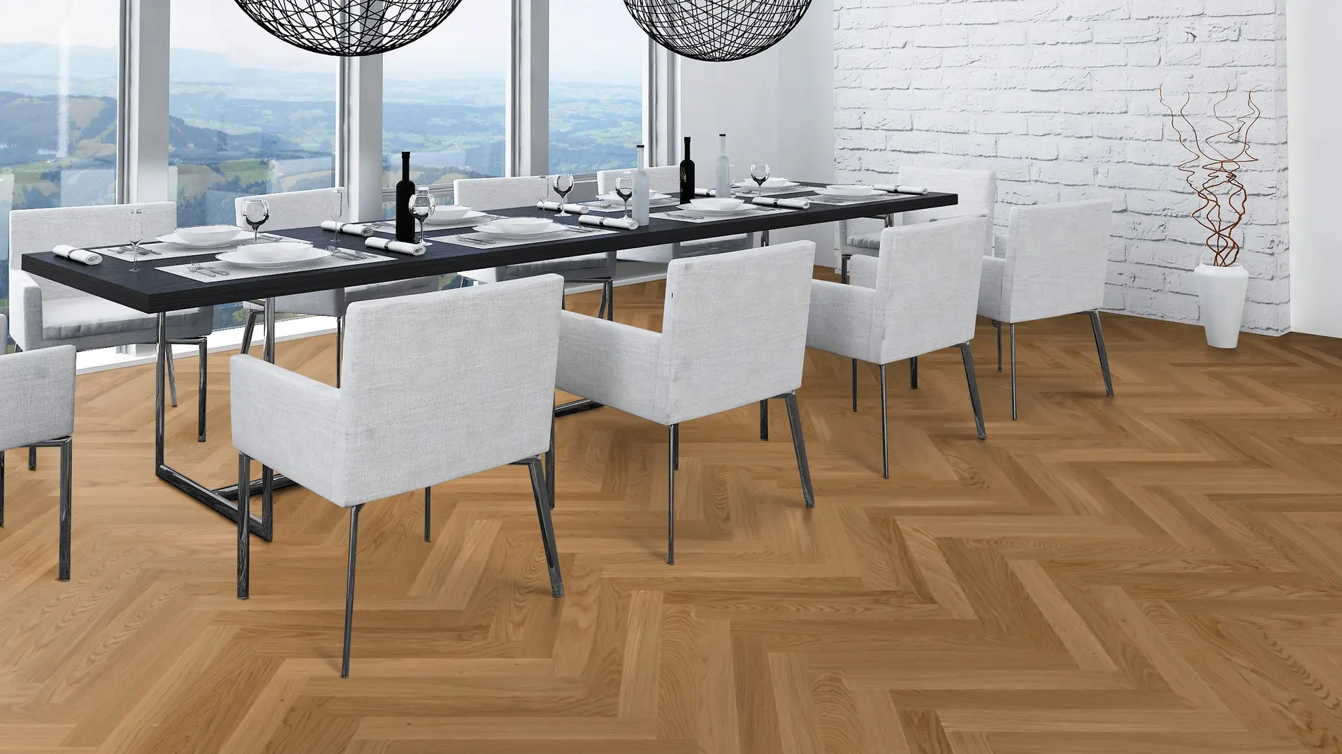 Weitzer Parkett Stab 500 Eiche Pure ruhig Fischgrät 90° ProActive+ (lackiert) – Bild 5