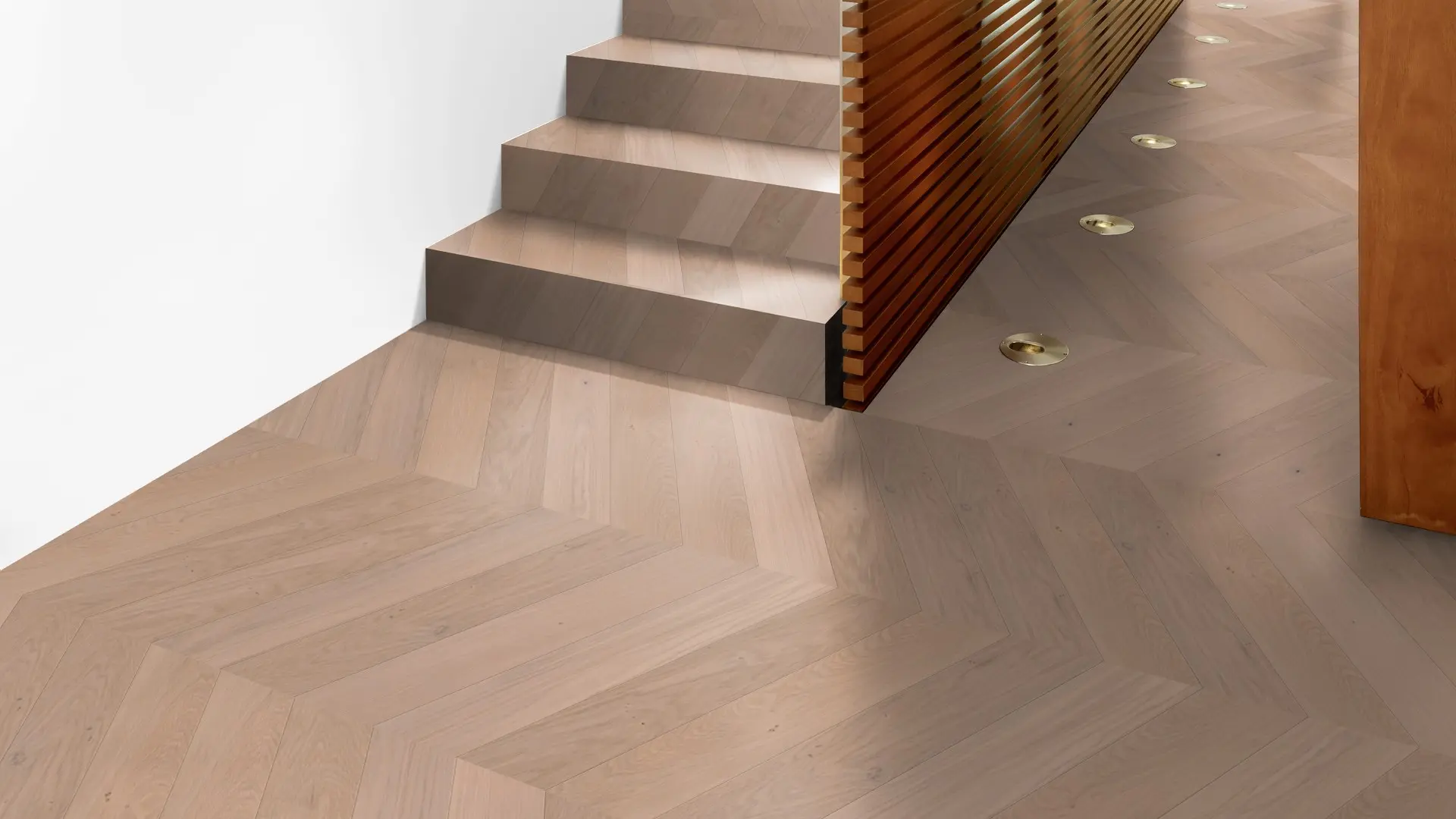 Weitzer Parkett Stab 750 Eiche Kaschmir lebhaft Französisch Fischgrät 60° ProVital finish (geölt) – Bild 6