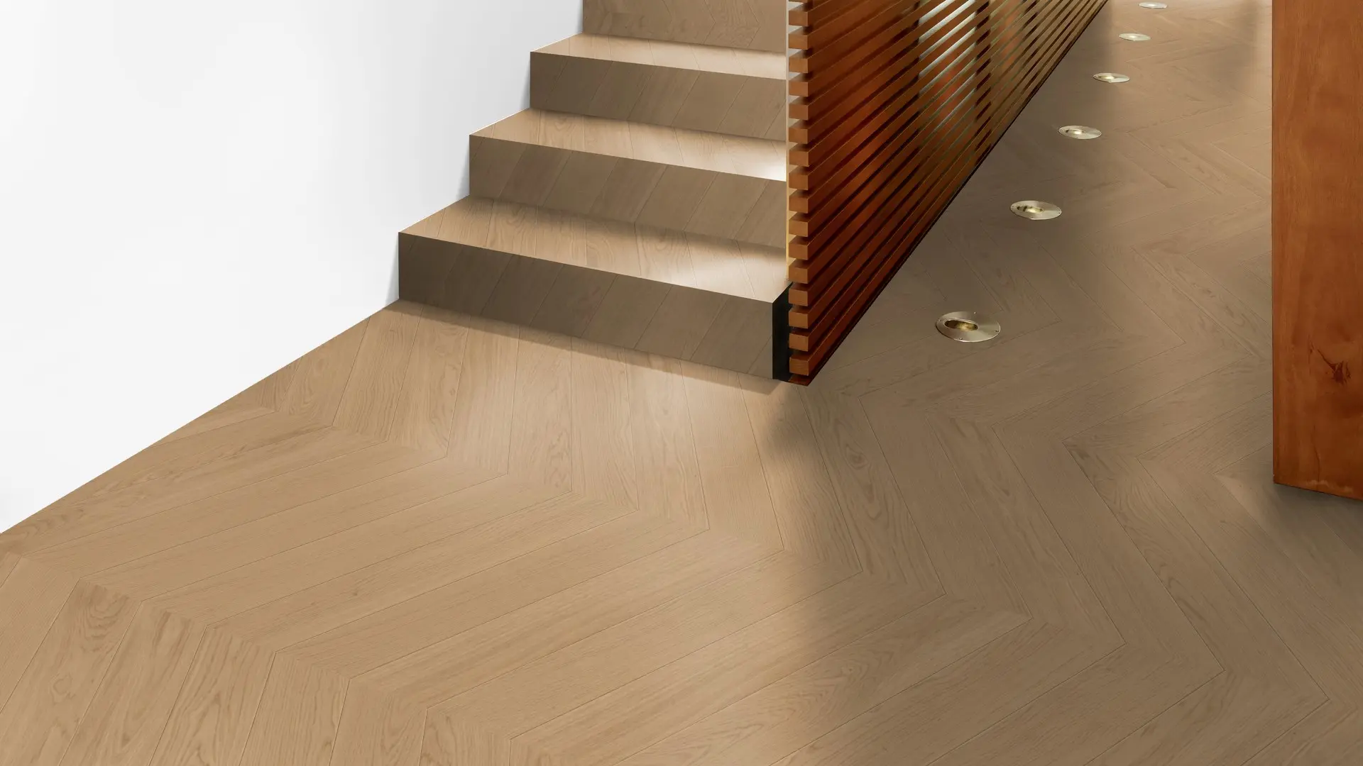 Weitzer Parkett Stab 750 Eiche Kaschmir ruhig Französisch Fischgrät 60° ProVital finish (geölt) – Bild 6