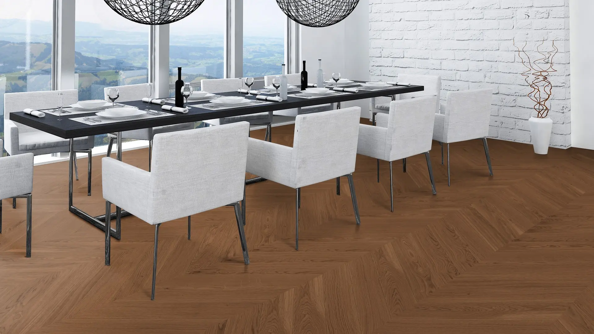 Weitzer Parkett Stab 750 Eiche Amber ruhig Französisch Fischgrät 45° ProVital finish (geölt) – Bild 6