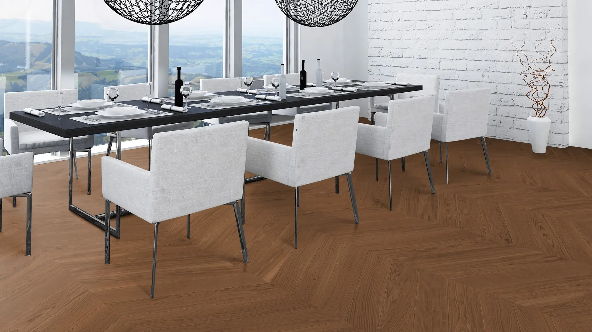 Weitzer Parkett Stab 750 Eiche Amber ruhig Französisch Fischgrät 60° ProVital finish (geölt) – Bild 6