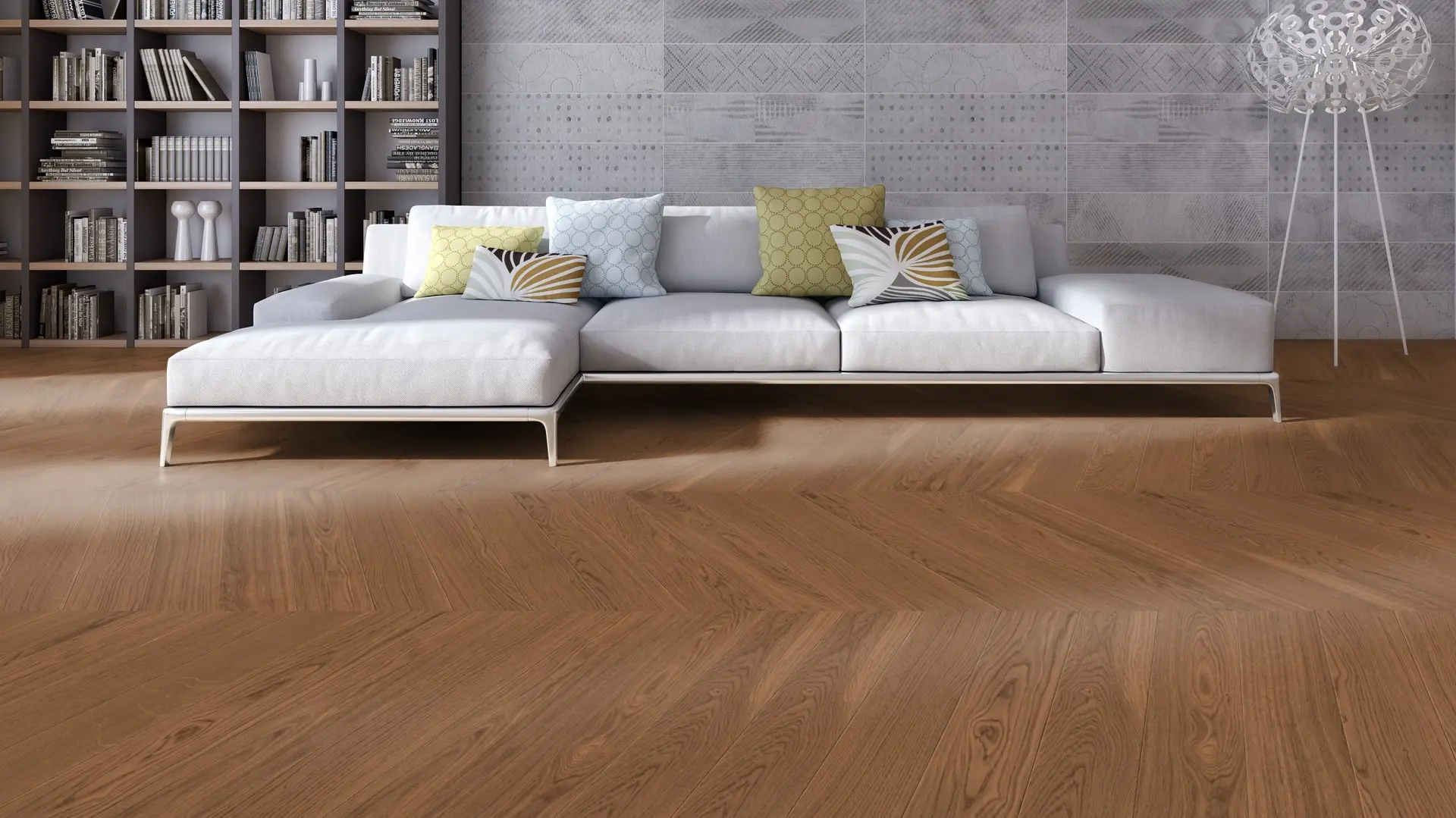 Weitzer Parkett Stab 750 Eiche Amber ruhig Französisch Fischgrät 60° ProVital finish (geölt) – Bild 3