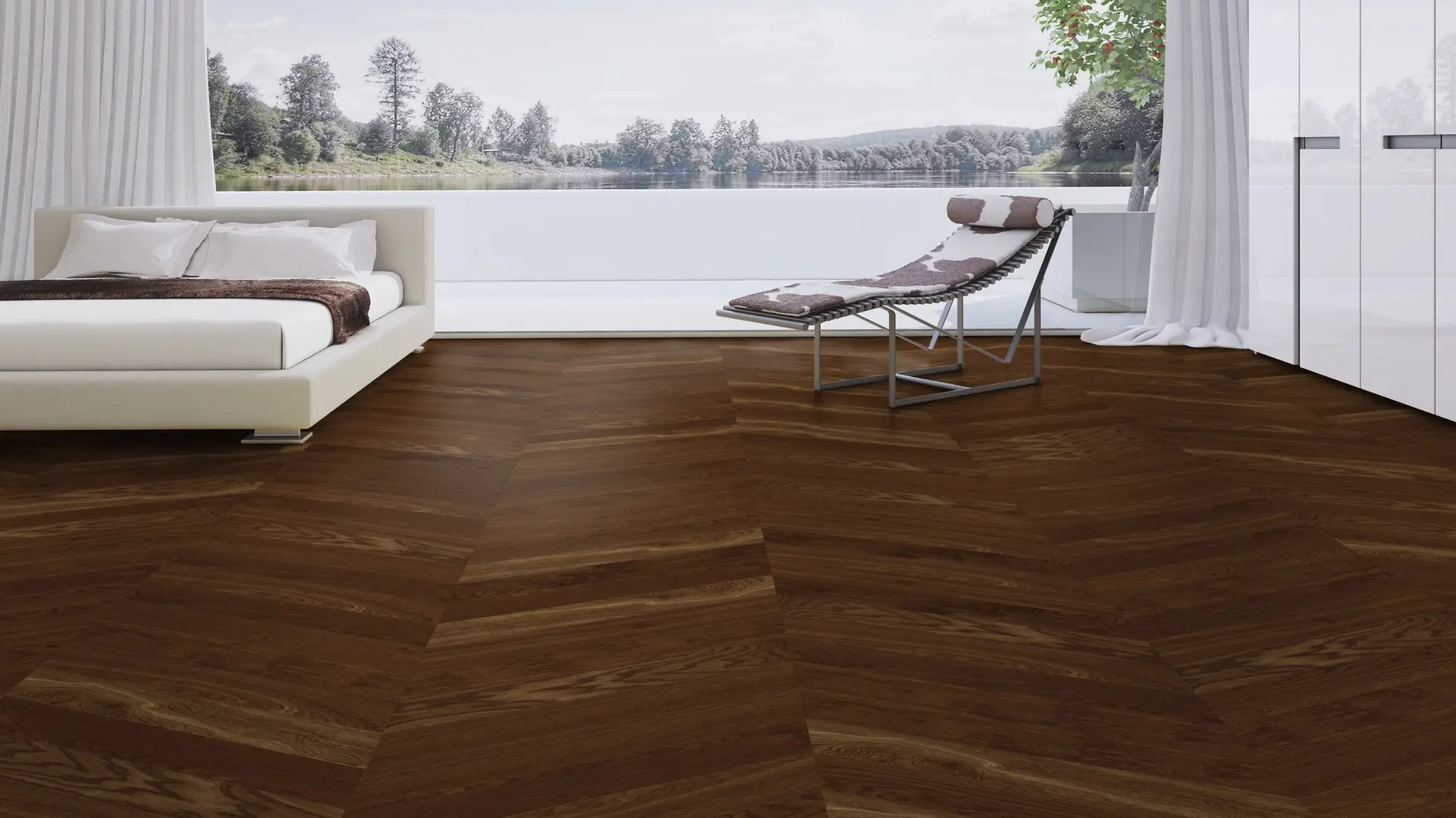 Weitzer Parkett Stab 750 Eiche Natur lebhaft Französisch Fischgrät 60° ProVital finish (geölt) – Bild 3