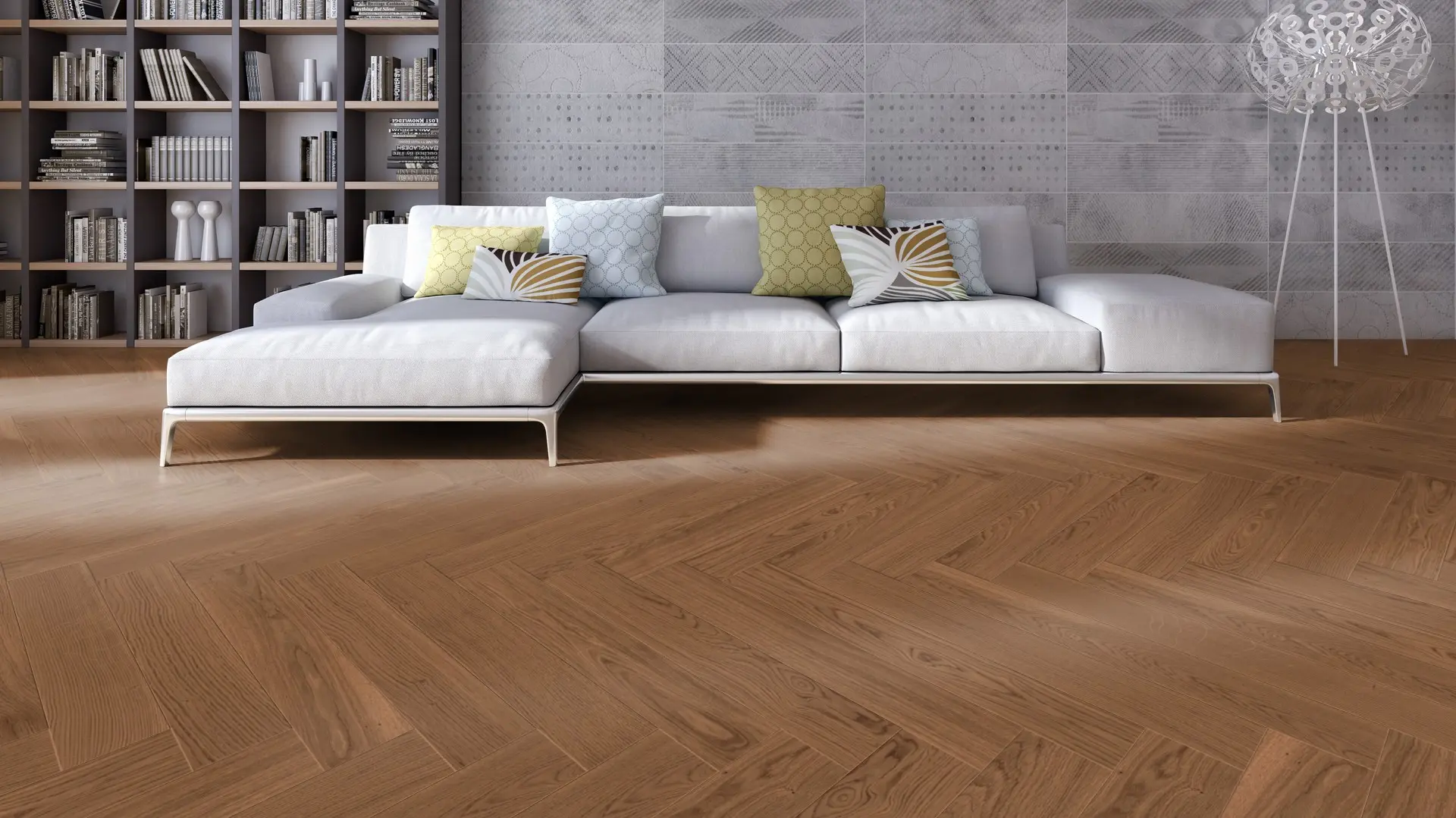 Weitzer Parkett Stab 750 Eiche Amber ruhig Fischgrät 90° ProVital finish (geölt) – Bild 3