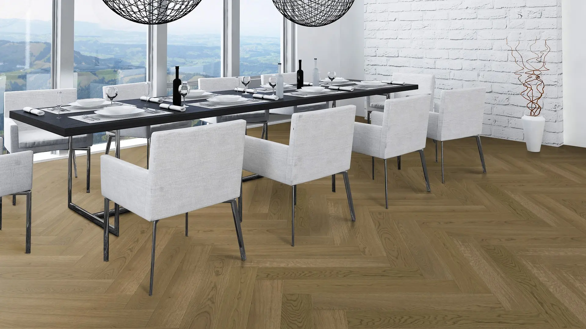 Weitzer Parkett Stab 750 Eiche Mandel lebhaft bunt Fischgrät 90° ProVital finish (geölt) – Bild 5