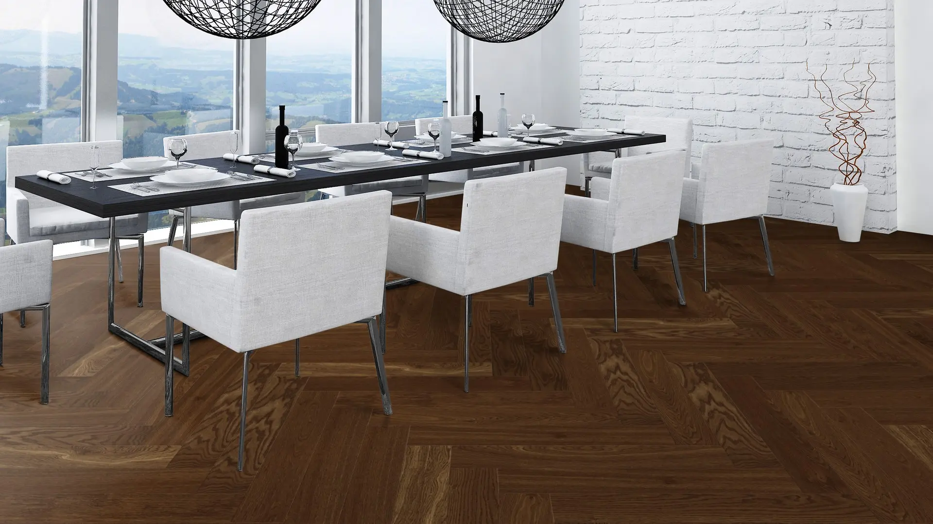 Weitzer Parkett Stab 750 Eiche Natur lebhaft Fischgrät 90° ProActive+ (lackiert) – Bild 5
