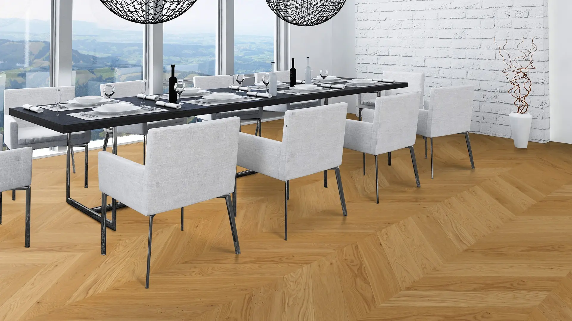 Weitzer Parkett Stab 750 Eiche Natur lebhaft Französisch Fischgrät 45° ProVital finish (geölt) – Bild 5