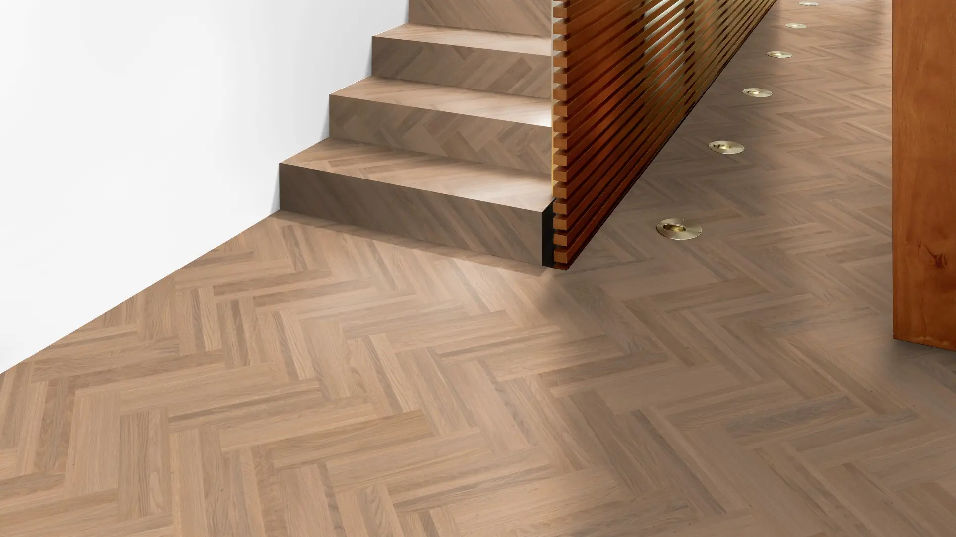 Weitzer Parkett Strip 360 Eiche Kaschmir ruhig Fischgrät 90° ProActive+ Links – Bild 7