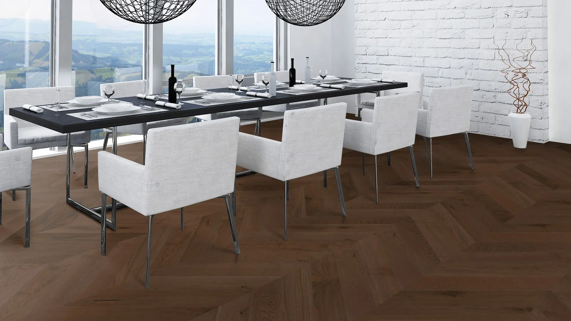 Weitzer Parkett Stab 750 Eiche Havanna lebhaft bunt Französisch Fischgrät 45° ProActive+ (lackiert) – Bild 5