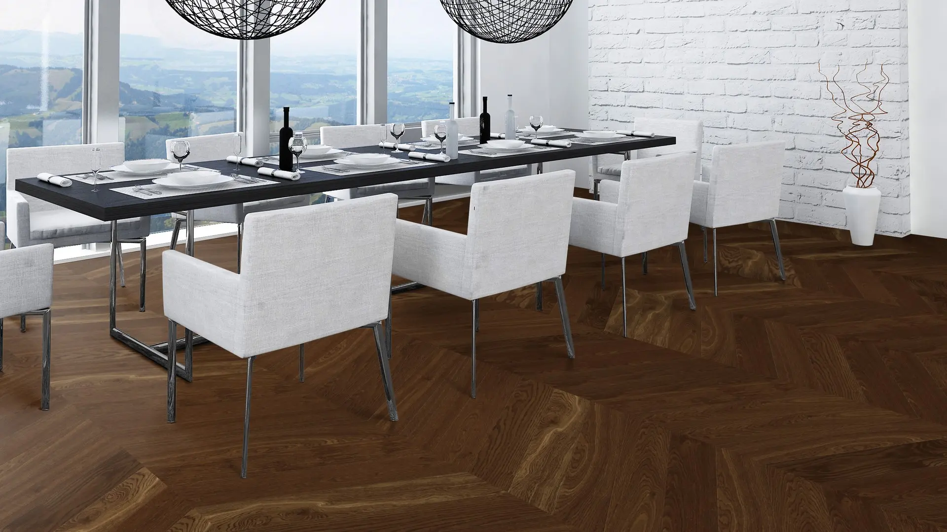 Weitzer Parkett Stab 750 Eiche Natur lebhaft Französisch Fischgrät 60° ProActive+ (lackiert) – Bild 5