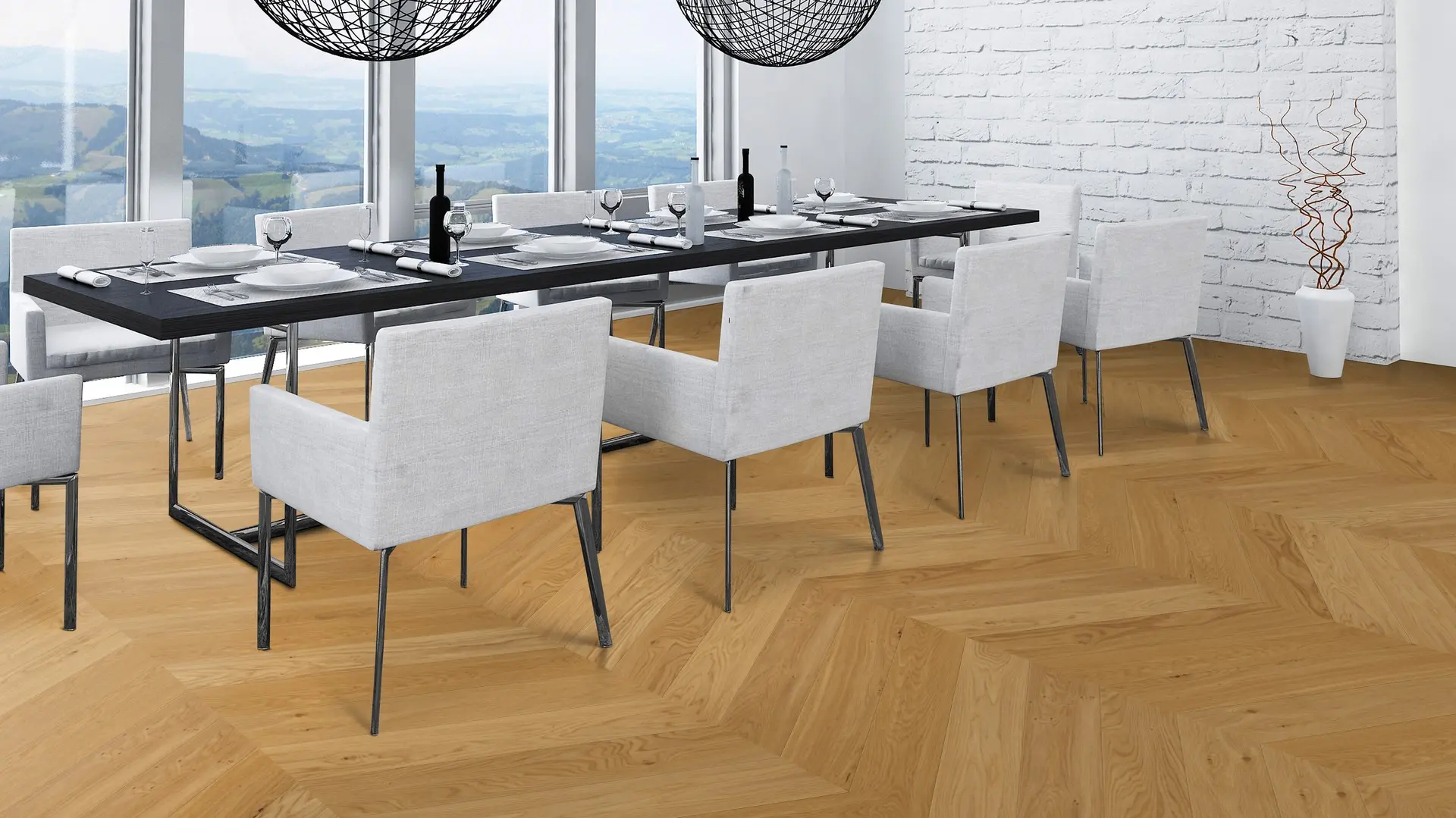 Weitzer Parkett Stab 750 Eiche Natur lebhaft Französisch Fischgrät 60° ProActive+ (lackiert) – Bild 5