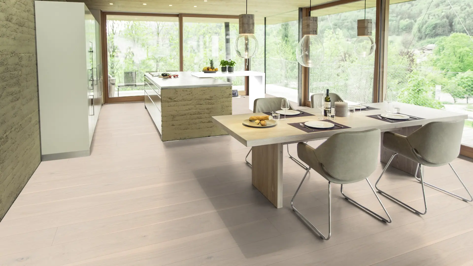 Weitzer Parkett Diele 2245 Eiche Polar lebhaft bunt ProActive+ (lackiert) – Bild 5