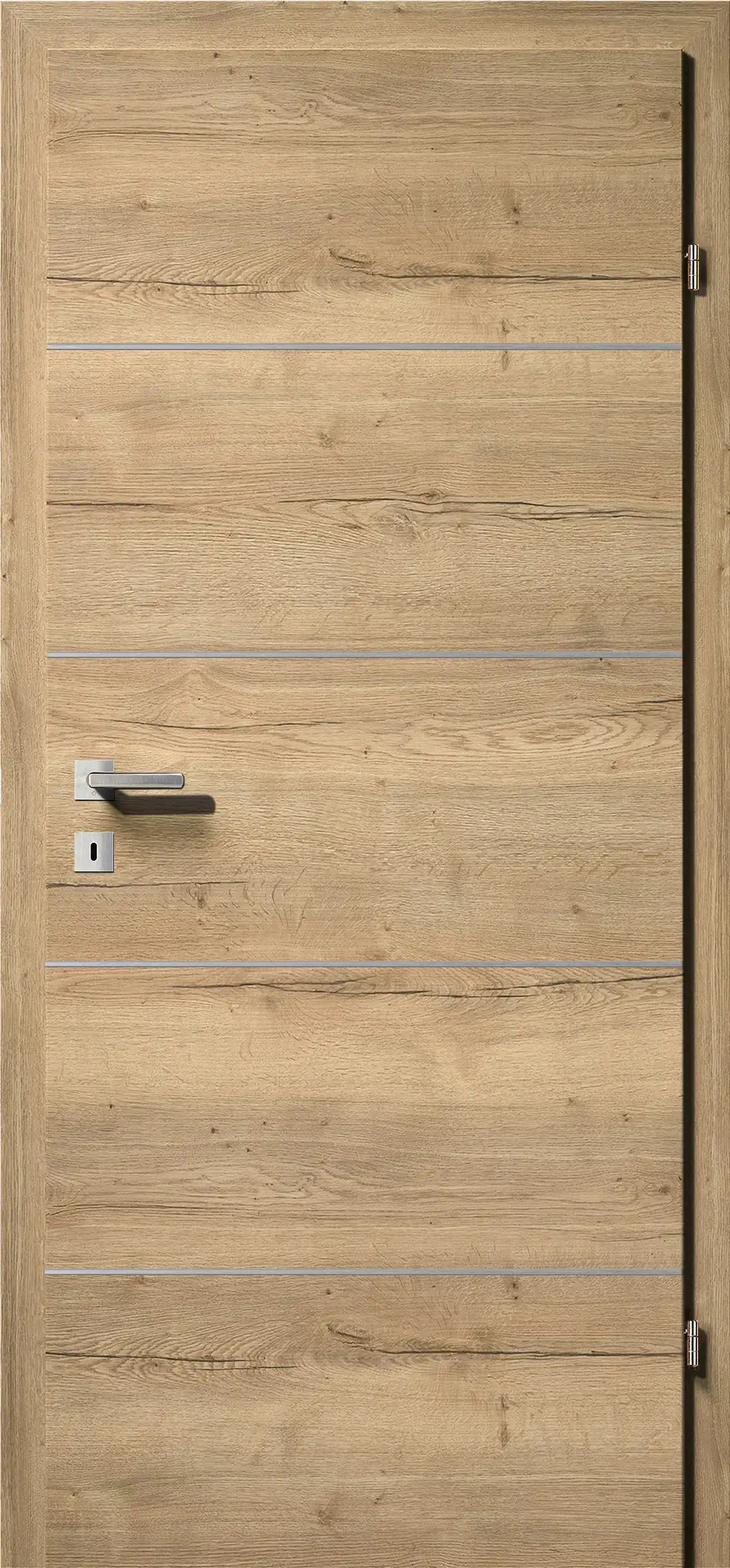 Kunex CPL Laminattüre Ripped Eiche quer Holznachbildung – Bild 6