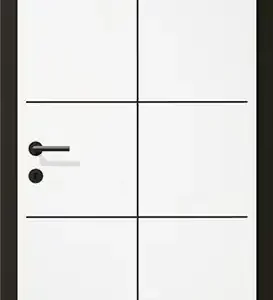 Kunex Innentüre Nero 03 mit 4 Lisenen schwarz