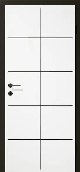 Kunex Innentüre Nero 03 mit 4 Lisenen schwarz